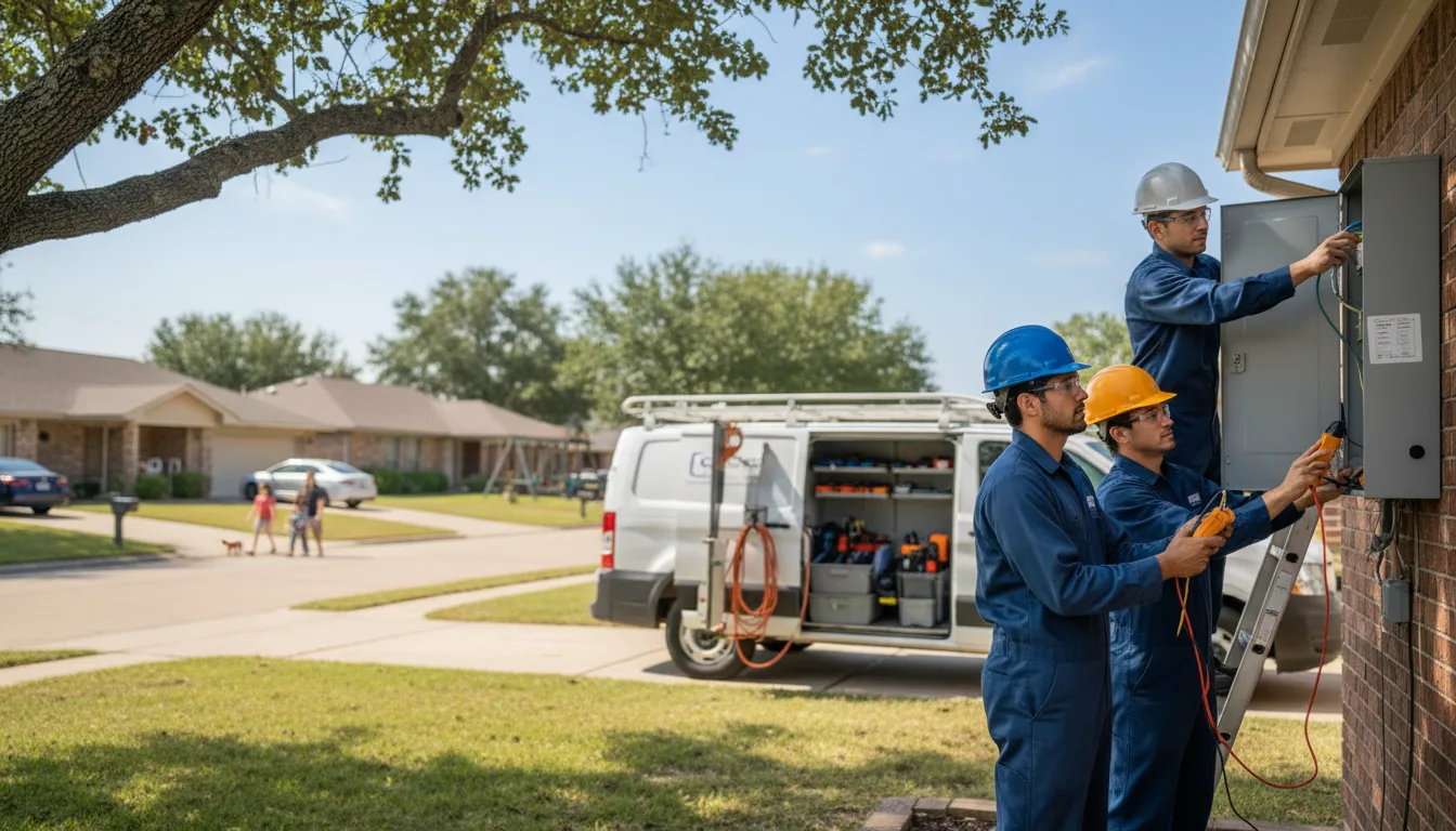 Certified electrician providing emergency electrical services in Fredonia, TX